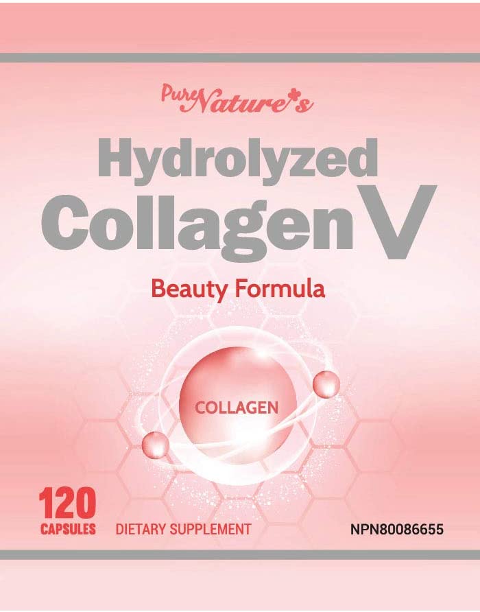 
                  
                    Hydrolyzed Marine Collagen V - 120 Capsules - PNC Pure Natures Canada
                  
                