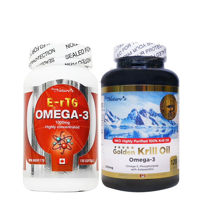 ERTG Omega 3 + Krill Omega [OMEGA COMBO] - PNC Pure Natures Canada